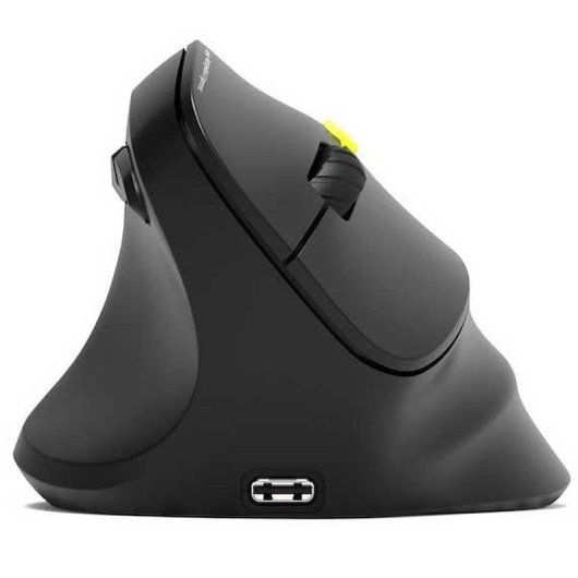 Maus Port Designs 910008 Bluetooth 2400 DPI Schwarz Ergonomisch Vertikal Linkshänder