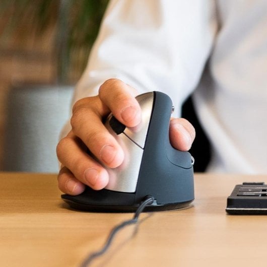 Ratón R-Go Tools HE Break Cableado 3500 DPI Negro Pausa Ergonómico