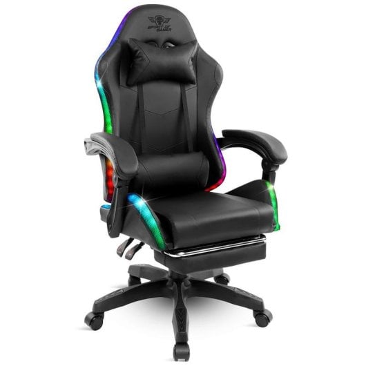 Chaise gaming Spirit of Gamer SOG-GCSRG Sirius RGB simili cuir dossier inclinable RGB