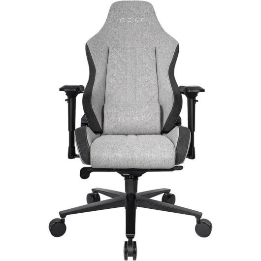 Chaise gaming REKT ULT8-LGY tissu gris dossier inclinable 180° accoudoirs 4D