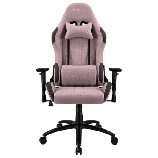 Chaise gaming REKT ULTIM8RSPK tissu rose accoudoirs 3D dossier inclinable 160°
