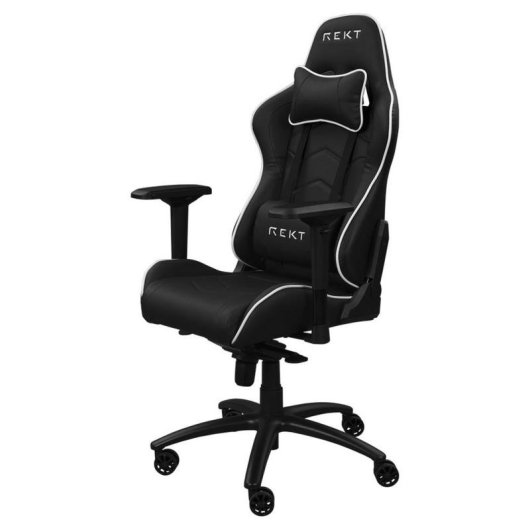 Chaise gaming REKT GG1R-WT Blanc cuir synthétique repose-bras 4D dossier inclinable