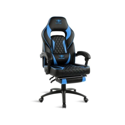 Chaise gaming Spirit of Gamer SOG-GCMBL Mustang Bleu simili cuir, appui-tête, lombaires