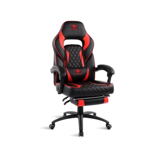 Chaise de bureau Spirit of Gamer Mustang SOG-GCMRE simili cuir noir rouge accoudoirs fixes