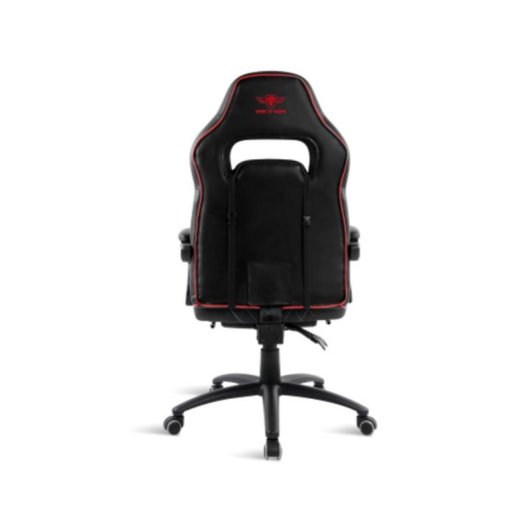 Chaise de bureau Spirit of Gamer Mustang SOG-GCMRE simili cuir noir rouge accoudoirs fixes