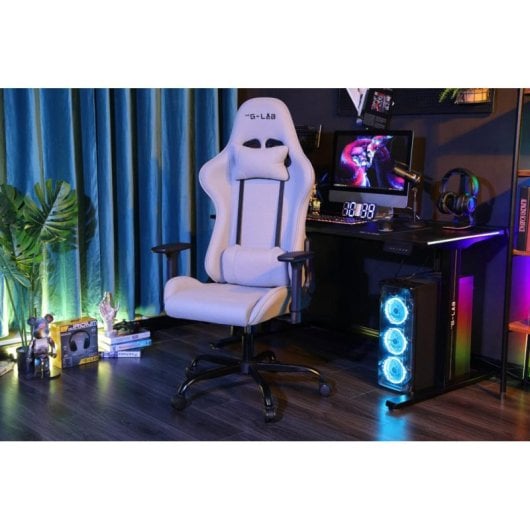 Gaming-Stuhl The G-Lab K Seat Platinium Grau 3D-Armlehnen ergonomisch 120 kg