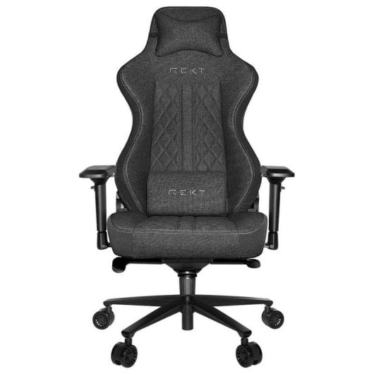 Chaise gaming REKT ULTIM8 Plus BK tissu Elastron accoudoirs 4D inclinable 150 kg