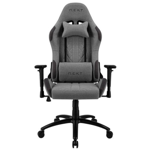 Chaise Gaming REKT ULTIM8RSDGY tissu gris foncé accoudoirs 3D dossier inclinable 160º