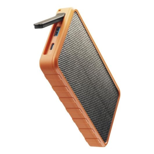 Power bank Cellularline Solar 10000mAh panel solar ETFE resistente naranja