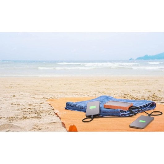 Power bank Cellularline Solar 10000mAh panel solar ETFE resistente naranja