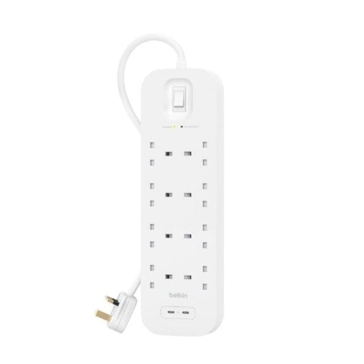 Multipresa Belkin Connect 8 prese protezione 900J 2 USB-C interruttore cavo 2m