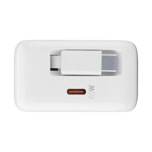 Carregador Cellularline Retractable Power 65W GaN cabo USB-C retrátil branco