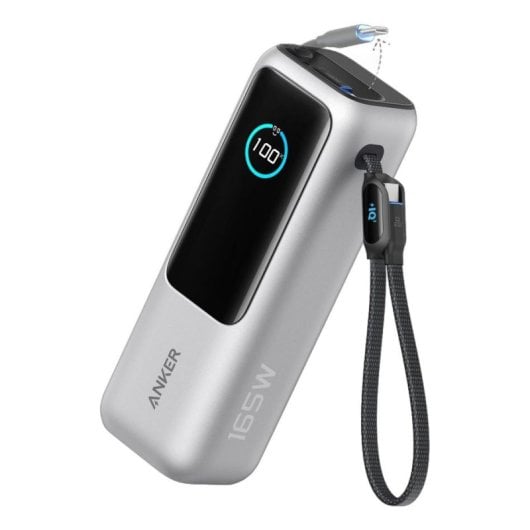 Batería externa Anker A1695H41 25000 mAh 165 W recarga ultrarrápida Plata