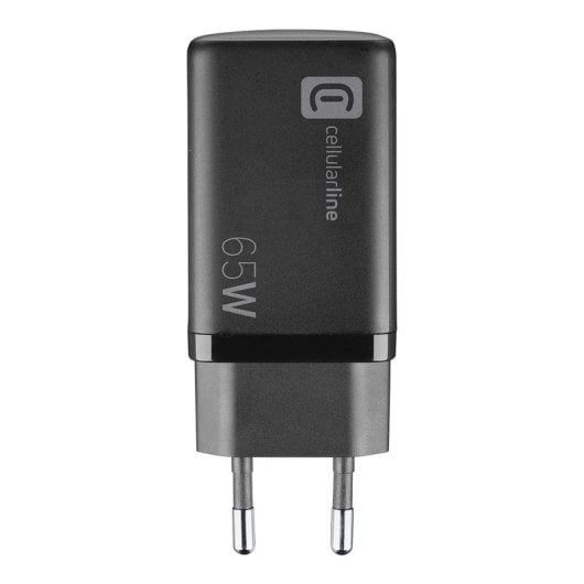Cargador Cellularline Multipower Micro 65W ultracompacto 3 puertos USB-C GaN carga rápida