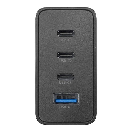 Caricatore Cellularline NANO GAN 100W 4 Porte USB-C GaN Compatto Nero