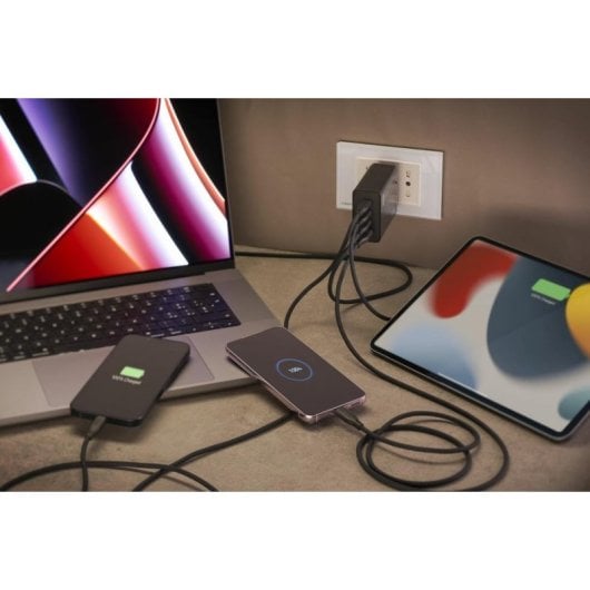 Caricatore Cellularline NANO GAN 100W 4 Porte USB-C GaN Compatto Nero