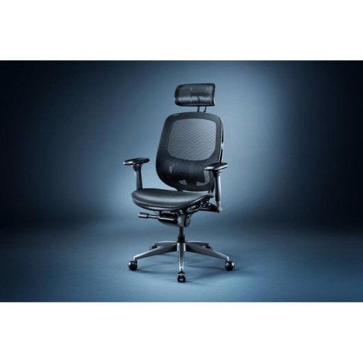 Sedia da gaming Razer Fujin Pro mesh nera supporti 4D regolabili traspirante