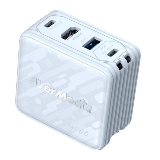 Cargador AVerMedia GC313 100W USB-C Power Delivery GaN HDMI Multiplataforma