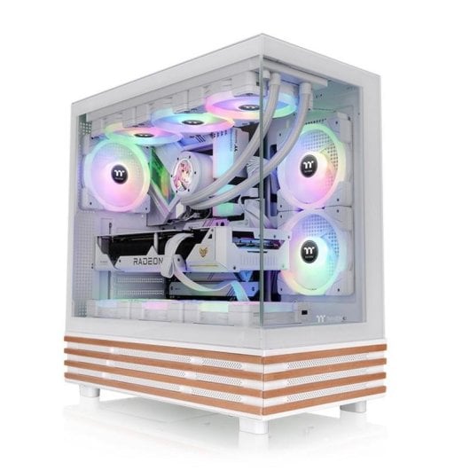 PC-Gehäuse Thermaltake View 270 Plus WS ARGB Snow Midi Tower Weiß ARGB-Glas
