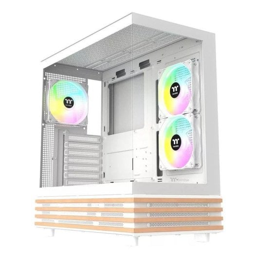 PC-Gehäuse Thermaltake View 270 Plus WS ARGB Snow Midi Tower Weiß ARGB-Glas