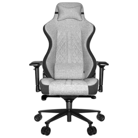 Chaise gaming REKT ULTIM8 Plus Gris clair revêtement tissu premium 4D