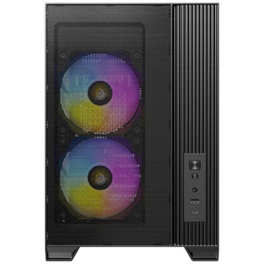 PC-Gehäuse Antec FLUX M Micro Tower Schwarz Glas seitliches Fenster RGB