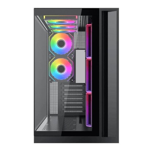 PC-Gehäuse Xigmatek Aqua 7 EN49026 ARGB-Glas Mini-ITX, Schwarz, Wasserkühlung