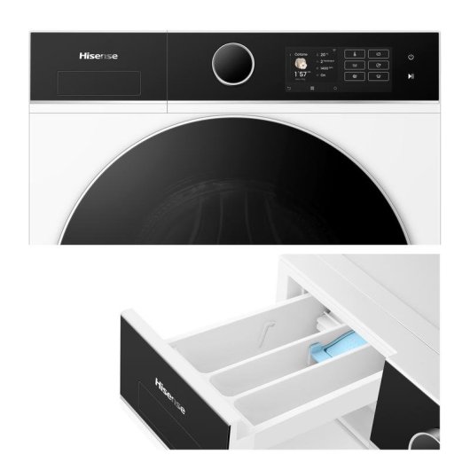 Máquina de Lavar Roupa Hisense Série 5i WF5I8043BWF Frontal 8 kg 1400 rpm A Wi-Fi Branca