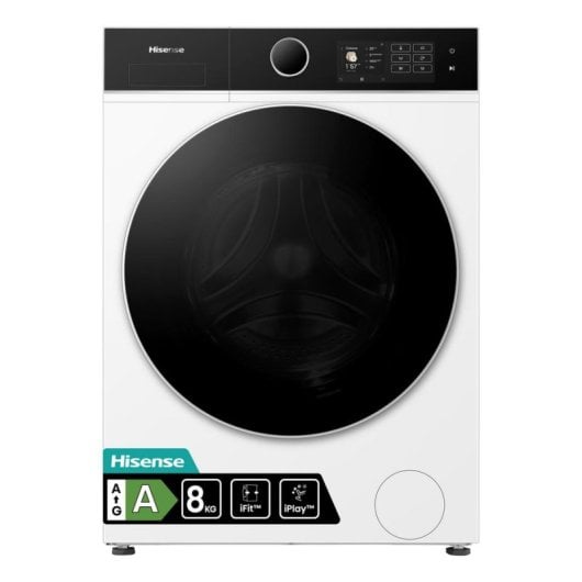 Lavadora Hisense WF5I8043BWF Carga Frontal 8 kg 1400 rpm Clase A Blanca WiFi