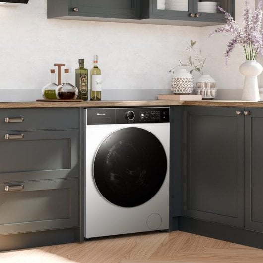 Lavadora Hisense WF5I8043BWF Carga Frontal 8 kg 1400 rpm Clase A Blanca WiFi