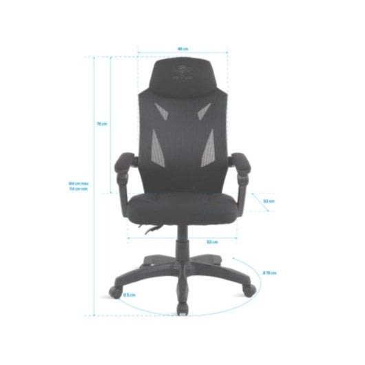 Chaise de bureau Spirit of Gamer Hellcat Noir dossier maille inclinaison 135°