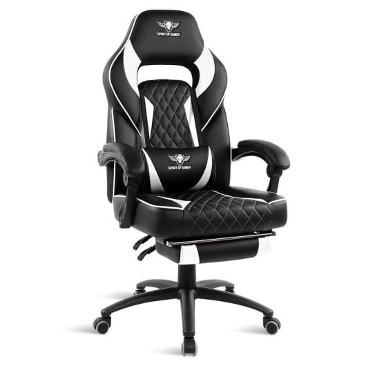 Siège gaming Spirit of Gamer SOG Mustang White cuir synthétique ergonomique
