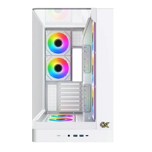 PC-Gehäuse Xigmatek Pano II Weiß ARGB Glas Seitenteile Mid Tower
