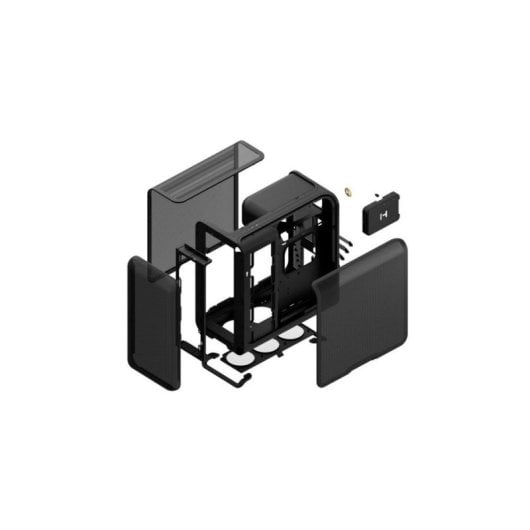 PC-Gehäuse Hyte X50 Air Pitch Black Mid Tower Mesh ATX/EATX Wasserkühlung