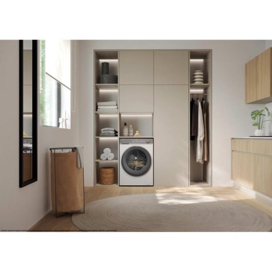 Máquina de Lavar Roupa Haier HW90-B14367U1 9 kg 1400rpm A Branco Wifi Motor Direct Motion