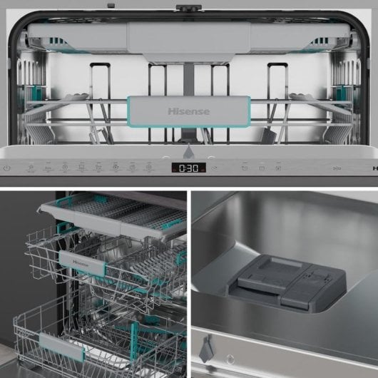 Lavastoviglie Hisense HV16A 16 Coperti Classe A 3 Cestelli AutoDry Touch