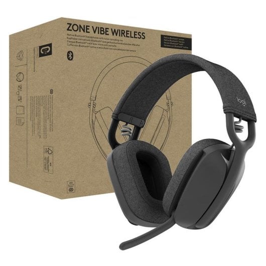 Auriculaires Logitech Zone Vibe Wireless Bluetooth avec Réduction de Bruit et Microphone Graphite