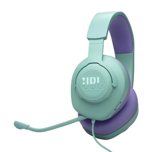 Auriculares JBL Quantum 100M2 com fio Jack 3,5 mm Gaming Microfone Removível Azul Ciano