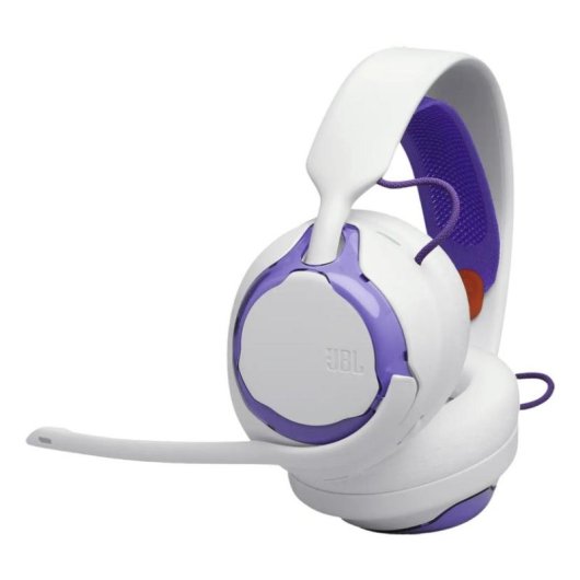 Auriculaires JBL Quantum 250 filaires Jack 3,5 mm pour Gaming avec microphone amovible violet et blanc