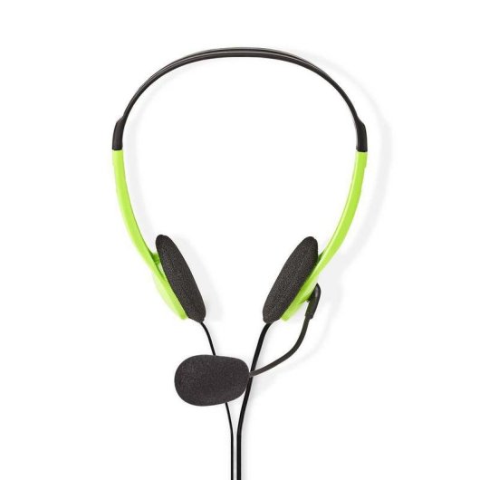 Casque Nedis CHST100GN filaire jack 3,5 mm pour l'éducation avec micro vert