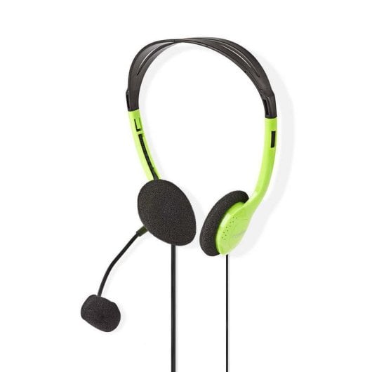 Casque Nedis CHST100GN filaire jack 3,5 mm pour l'éducation avec micro vert