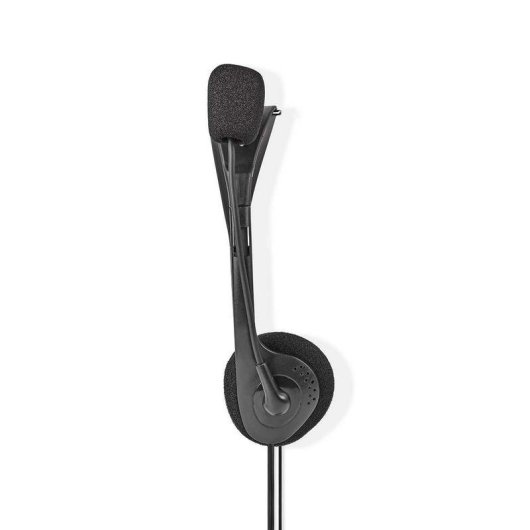 Casque Nedis CHST100BK filaire double Jack 3,5 mm supra-aural stéréo avec micro pliable noir