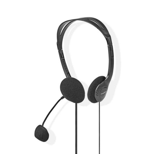 Casque Nedis CHST100BK filaire double Jack 3,5 mm supra-aural stéréo avec micro pliable noir