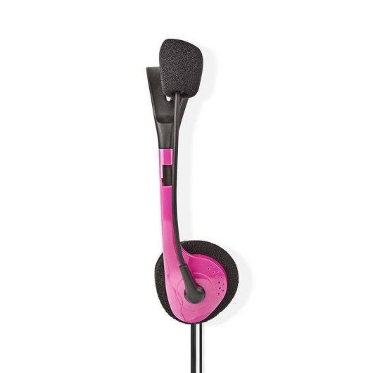Auriculares Nedis CHST100PK con cable Jack 3,5 mm para éducation et PC Rosa