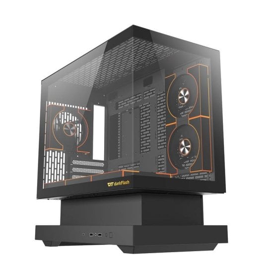 Caixa Mini-Torre Darkflash FLOATRON F1 DF-FLOF1DM8L-BK Painéis Vidro Temperado ARGB