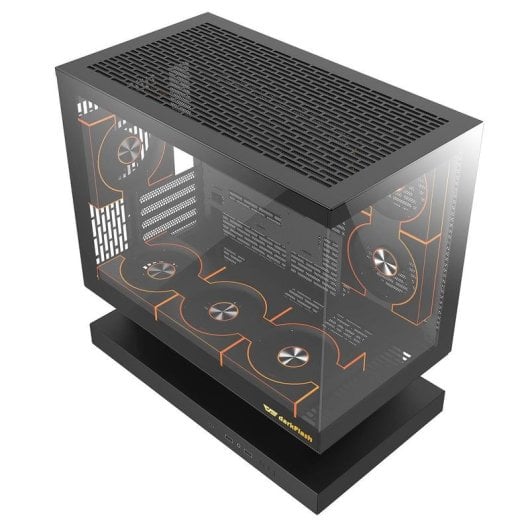 Caixa Mini-Torre Darkflash FLOATRON F1 DF-FLOF1DM8L-BK Painéis Vidro Temperado ARGB