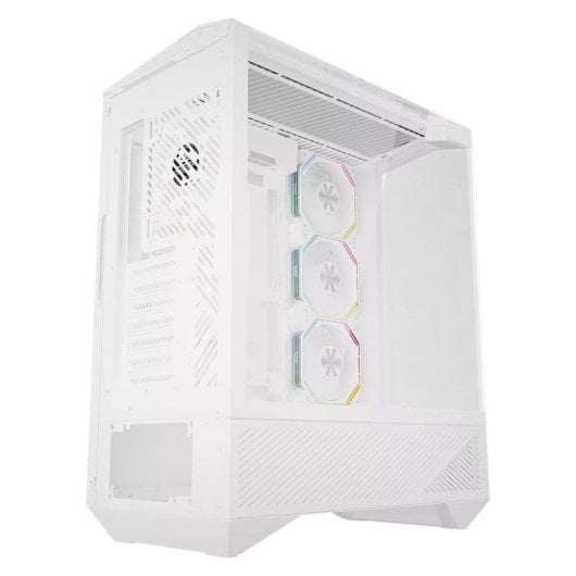 Boîtier PC Darkflash DY460 Blanc ARGB Moyen Tour Verre trempé 4 Ventilateurs