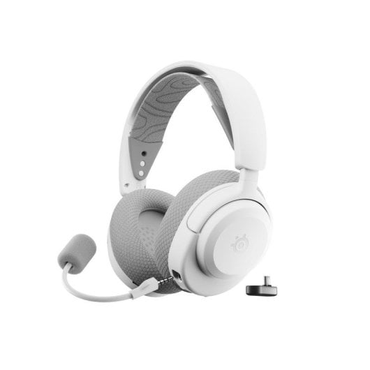 Auricolari SteelSeries Arctis Nova 3X Wireless Bluetooth Gaming con Cancellazione Rumore Microfono, Bianchi