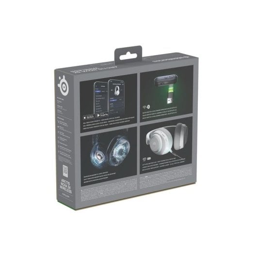 Auricolari SteelSeries Arctis Nova 3X Wireless Bluetooth Gaming con Cancellazione Rumore Microfono, Bianchi