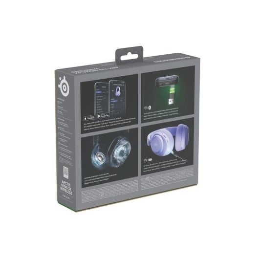 Auricolari SteelSeries Arctis Nova 3X wireless Bluetooth con Cancellazione del Rumore, microfono removibile e audio spaziale, lavanda